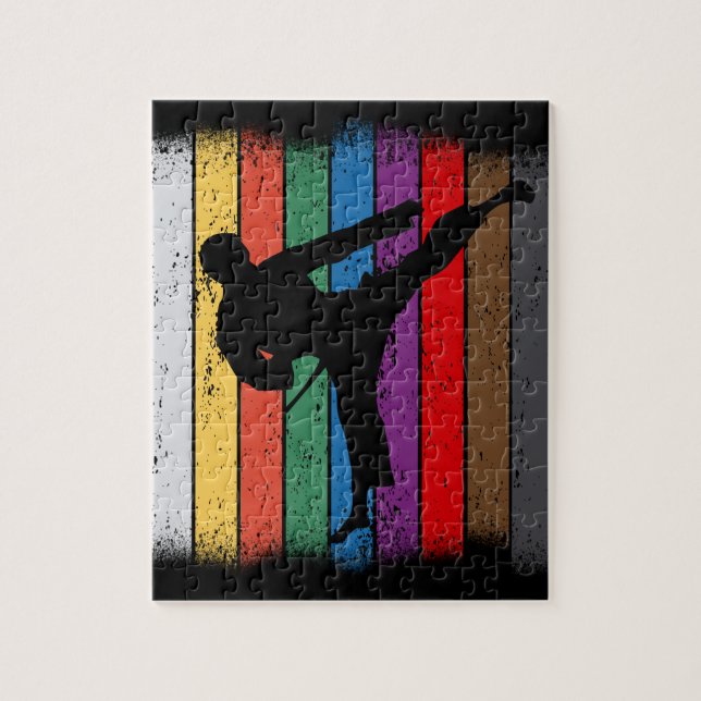 Karate Belt Colors Silhouette Jigsaw Puzzle (Vertical)