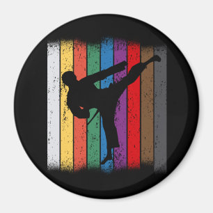 Karate Belt Colors Silhouette Magnet