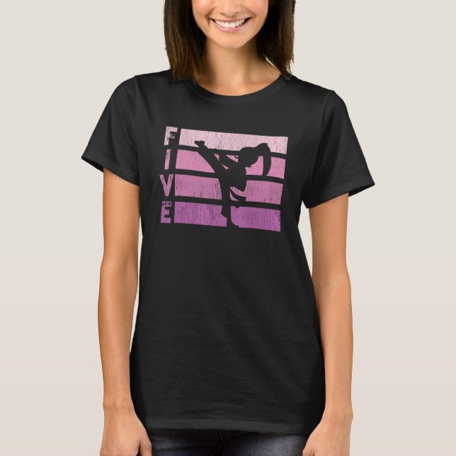 Karate Birthday 5 Year Year Taekwondo Girl 5th Bir T-Shirt (Front)