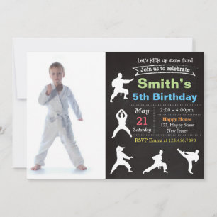 Karate Birthday Invitation