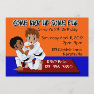 Karate Birthday Invitation