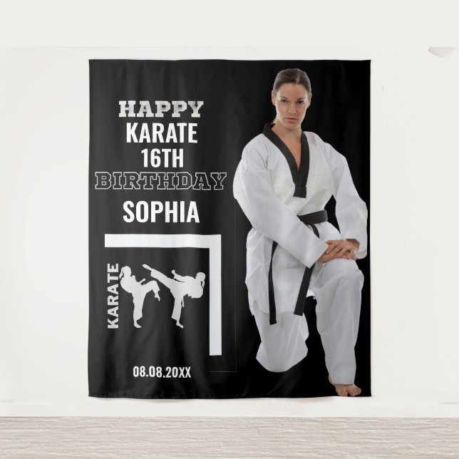 Karate Birthday, Karate Girl Player Backdrops (Front)