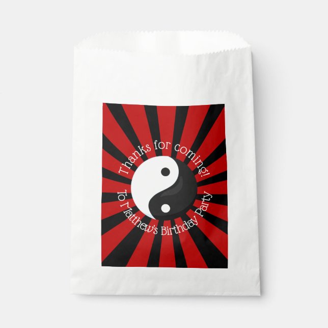 Karate Birthday Party Favors Favor Bag (Front)