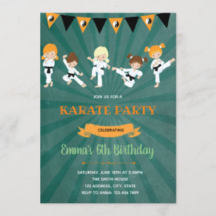 Karate Invitations 