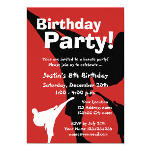 Karate Birthday Invitations 10