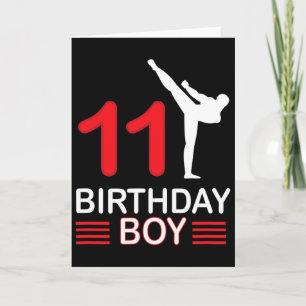 Karate Birthday Tee Boy Gift Kids Taekwondo 3 Card