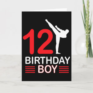 Karate Birthday Tee Boy Gift Kids Taekwondo 6  Card