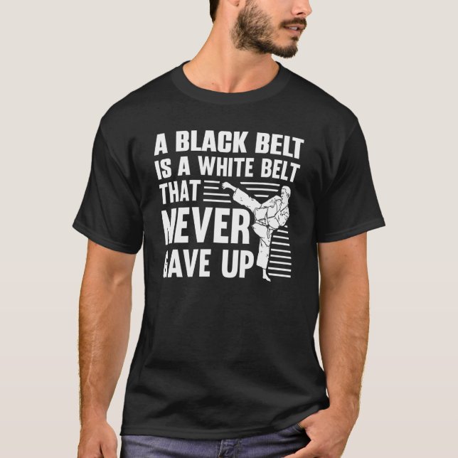 Karate Black Belt For Men Women Taekwondo Judo Com T-Shirt (Front)