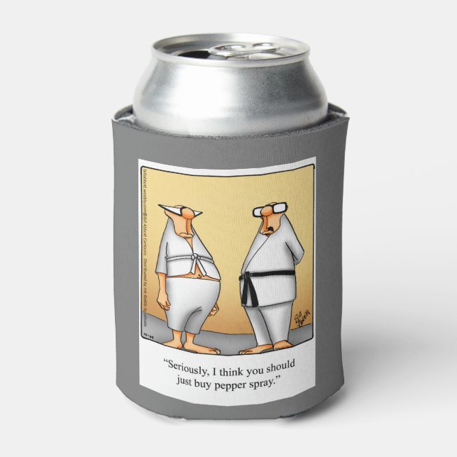 Karate Black Belt Humor Can Cooler (Can Front)