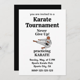 Karate Black Belt Martial Arts Tournament Invitation