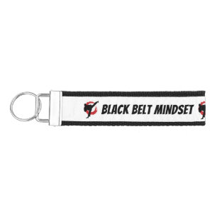 Karate Black Belt Mindset   Martial Arts Gift Wrist Keychain