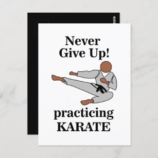 Karate Black Belt Never Give Up Martial Arts 