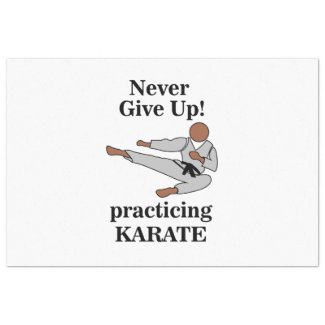 Karate Black Belt Never Give Up Martial Arts 