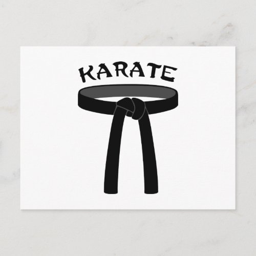 Karate Black Belt Postcard