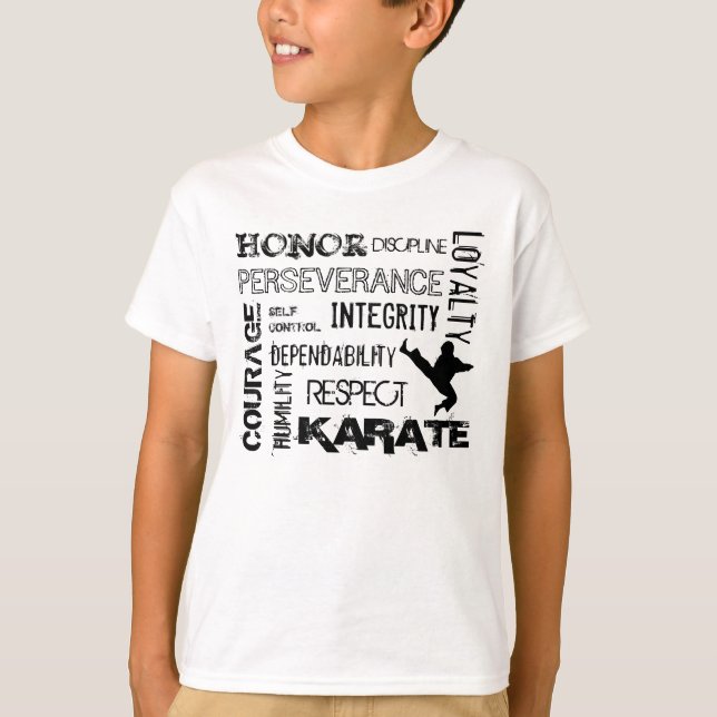 Karate Black Belt Principles T-shirt (Front)