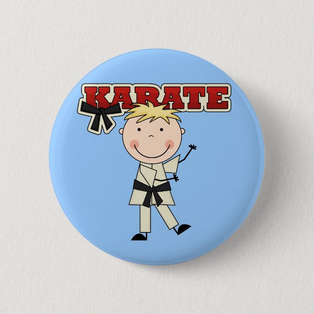 KARATE - Blond Boy Tshirts and Gifts Pinback Button (Front)