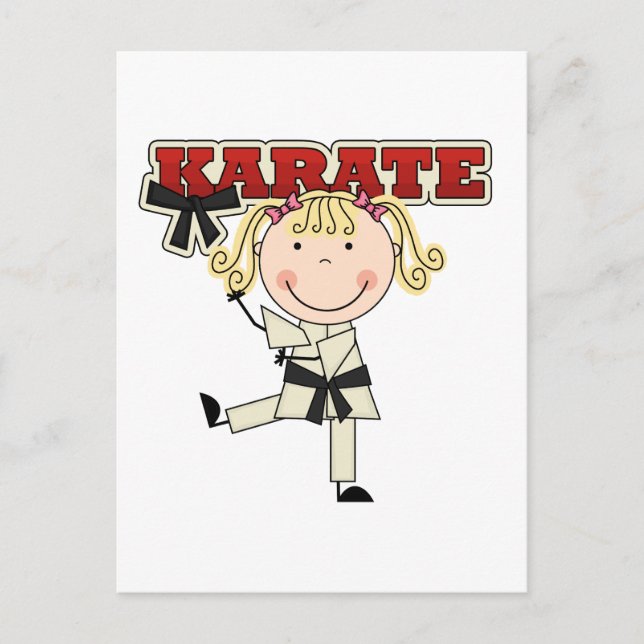 KARATE - Blond Girl T-shirts and Gifts Postcard (Front)