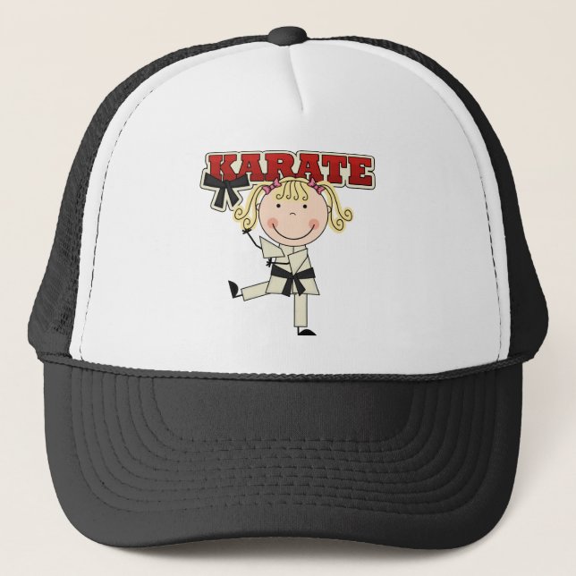 KARATE - Blond Girl T-shirts and Gifts Trucker Hat (Front)