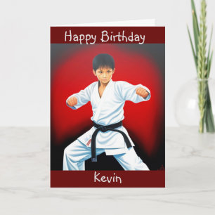 Karate Boy Birthday Card
