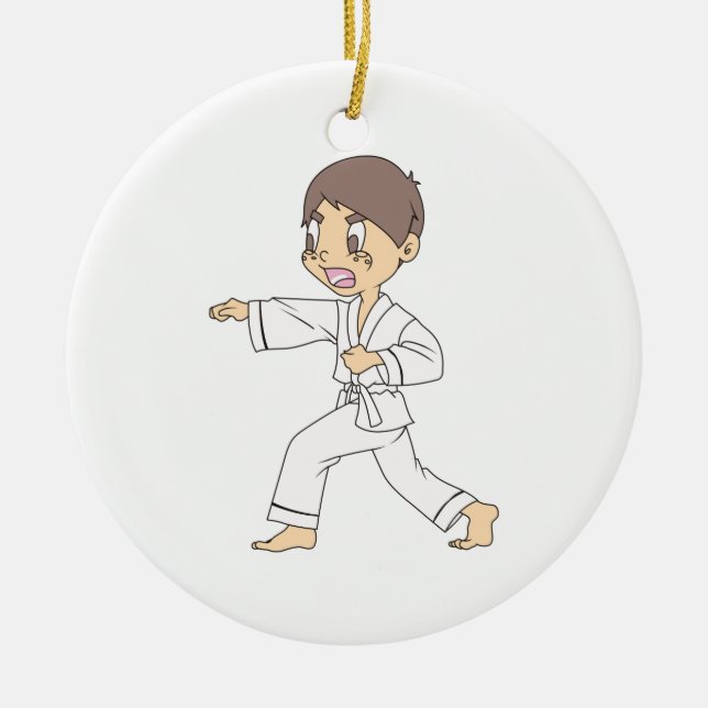 KARATE BOY CERAMIC ORNAMENT (Front)