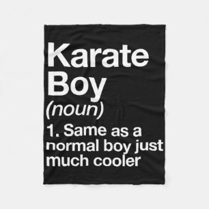 Karate Boy Definition Funny Martial Arts Sports  Fleece Blanket