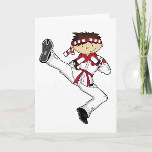 Karate Boy Greeting Card