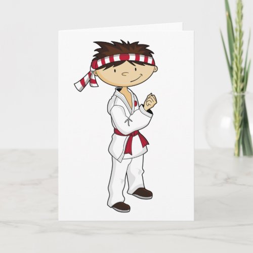 Karate Boy Greeting Card