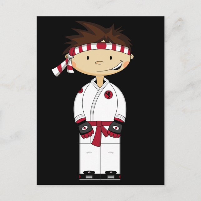 Karate Boy Postcard (Front)