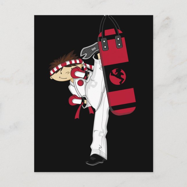 Karate Boy Postcard (Front)