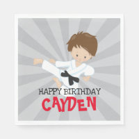 Karate boy red Martial Arts Birthday