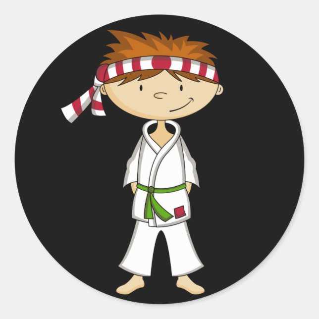 Karate Boy Sticker Sheet (Front)