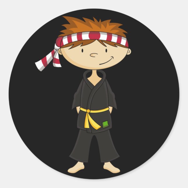 Karate Boy Sticker Sheet (Front)