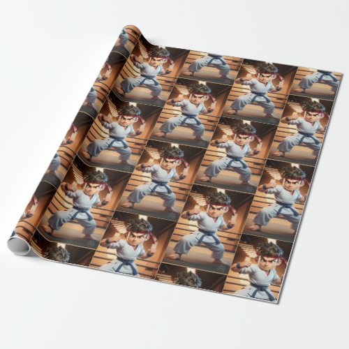 Karate Boy Wrapping Paper