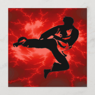 Karate Boys Birthday Party Invitation