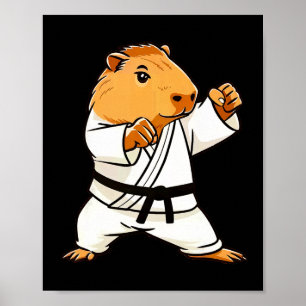 Karate Capyra Funny Martial Arts Mma Men Teen Boys Poster