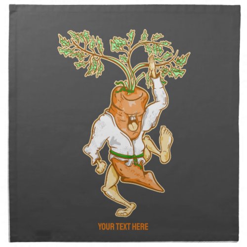 Karate carrot martial arts cloth napkin