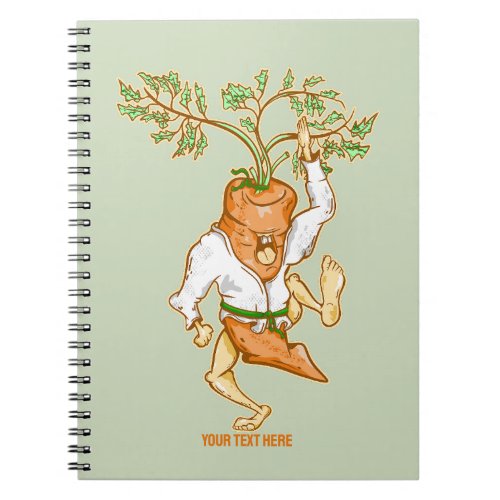 Karate carrot martial arts notebook