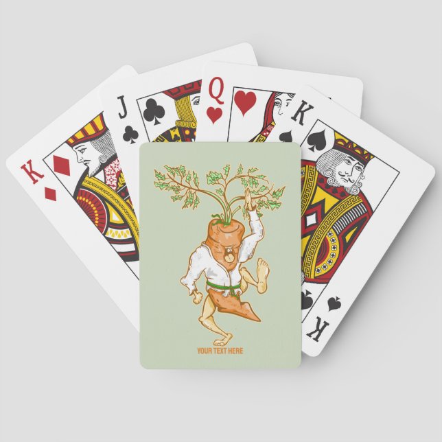 Karate carrot martial arts poker cards (Back)