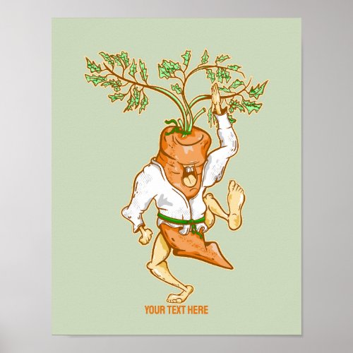 Karate carrot martial arts poster