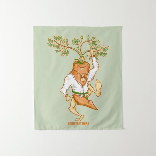 Karate carrot martial arts tapestry