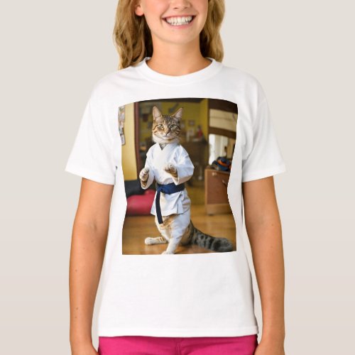 Karate Cat Instructor Feline Master T_Shirt