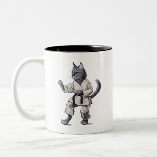 Karate Cat Stance Mug
