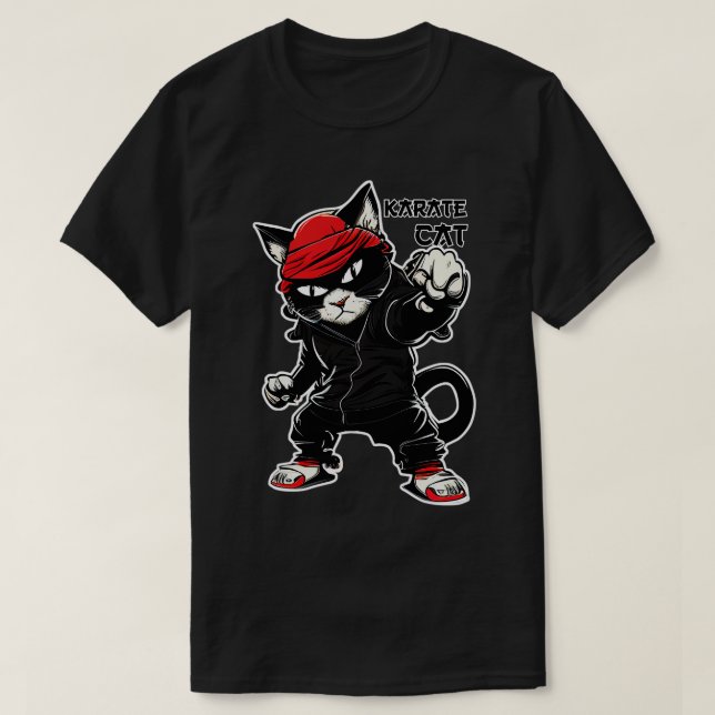 Karate Cat T-Shirt (Design Front)