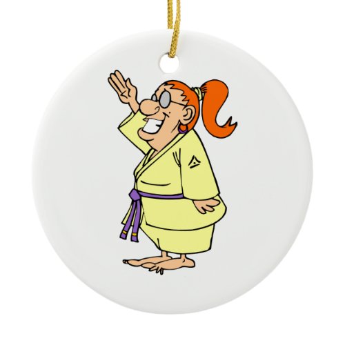 Karate Ceramic Ornament