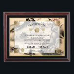 Karate Certificate Award Plaque<br><div class="desc">The Karate Certificate Award Plaque is fully customizable and can be used for martial arts as certificate of completion, or for any other purposes.</div>