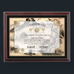 Karate Certificate Award Plaque<br><div class="desc">The Karate Certificate Award Plaque is fully customizable and can be used for martial arts as certificate of completion, or for any other purposes.</div>