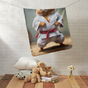 **"Karate Champion: The Fearless Guinea Pig"** Baby Blanket