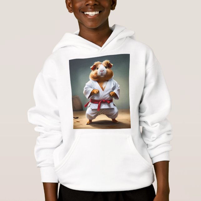 **"Karate Champion: The Fearless Guinea Pig"** Hoodie (Front)