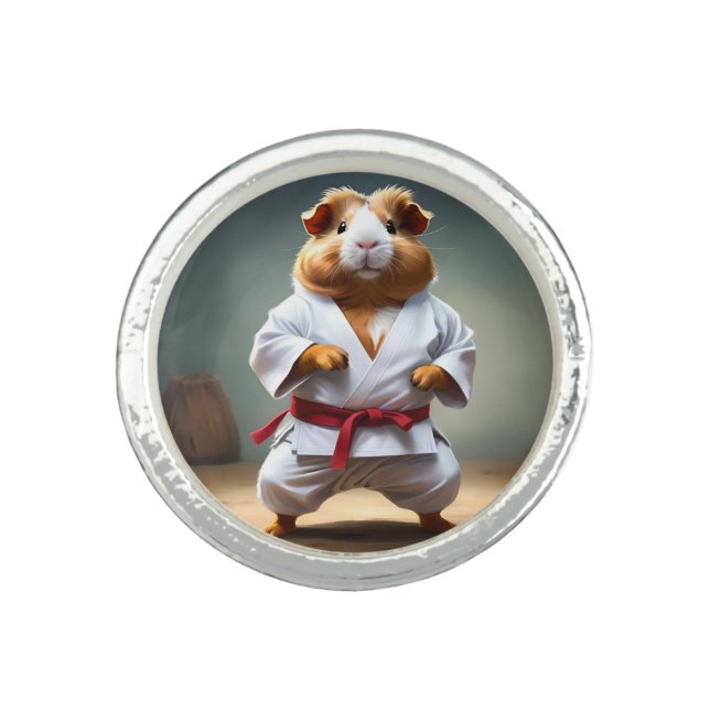 **"Karate Champion: The Fearless Guinea Pig"** Ring (Front)