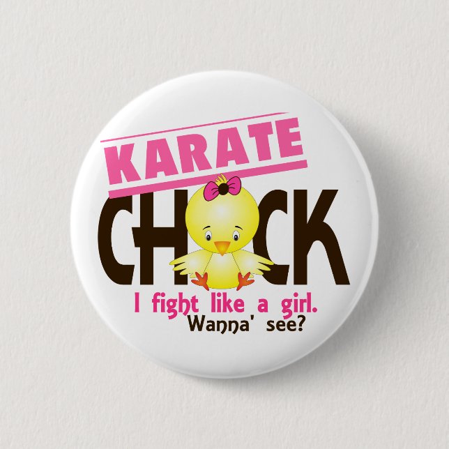 Karate Chick 1 Pinback Button (Front)